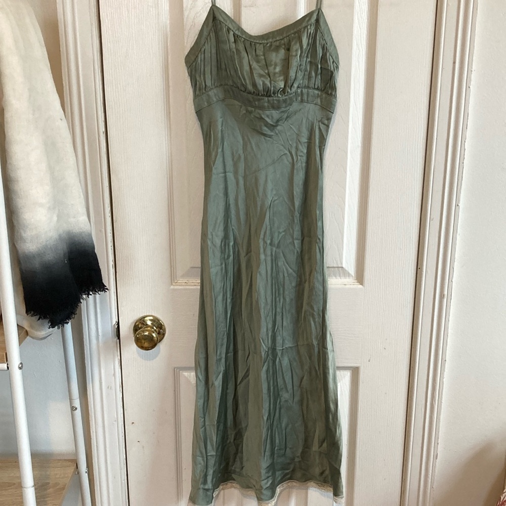 Little Joe Green Slip Dress